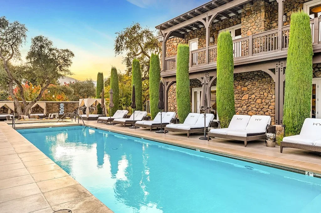 Hotel Yountville lifestyle hotel pool view